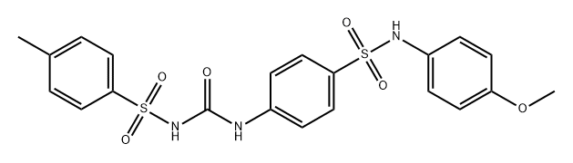 Benzenesulfonamide, N-[[[4-[[(4-methoxyphenyl)amino]sulfonyl]phenyl]amino]carbonyl]-4-methyl- Structure