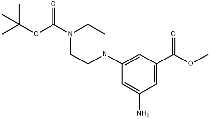 tert-butyl 4-[3-amino-5-(methoxycarbonyl)phenyl]piperazine-1-carboxylate 구조식 이미지