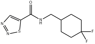 N-[(4,4-difluorocyclohexyl)methyl]-1,2,3-thiadiazol e-5-carboxamide Structure