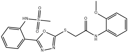 Acetamide, N-(2-methoxyphenyl)-2-[[5-[2-[(methylsulfonyl)amino]phenyl]-1,3,4-oxadiazol-2-yl]thio]- Structure