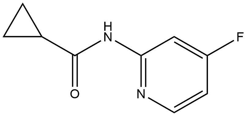 Cyclopropanecarboxamide, N-(4-fluoro-2-pyridinyl)- Structure