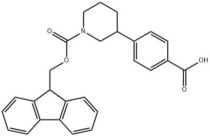 4-(1-{[(9H-fluoren-9-yl)methoxy]carbonyl}piperidin
-3-yl)benzoic acid Structure