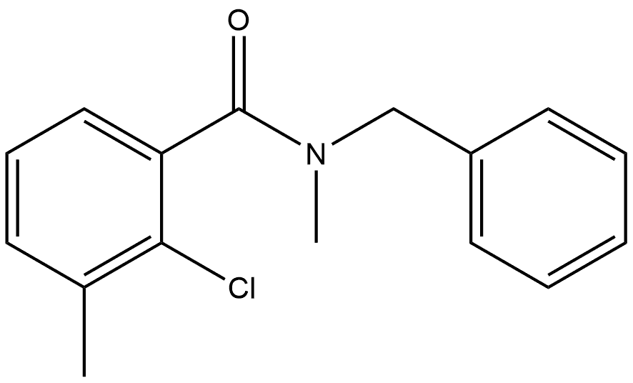 2-Chloro-N,3-dimethyl-N-(phenylmethyl)benzamide Structure