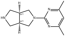 Pyrrolo[3,4-c]pyrrole, 2-(4,6-dimethyl-2-pyrimidinyl)octahydro-, (3aR,6aS)-rel- Structure