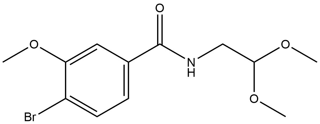 4-Bromo-N-(2,2-dimethoxyethyl)-3-methoxybenzamide Structure