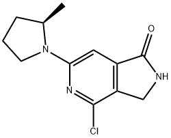 4-Chloro-2,3-dihydro-6-[(2R)-2-methyl-1-pyrrolidinyl]-1H-pyrrolo[3,4-c]pyridin-1-one Structure