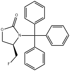 2-Oxazolidinone, 4-(fluoromethyl)-3-(triphenylmethyl)-, (4R)- Structure