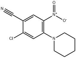 2-chloro-5-nitro-4-(1-piperidyl)benzonitrile Structure