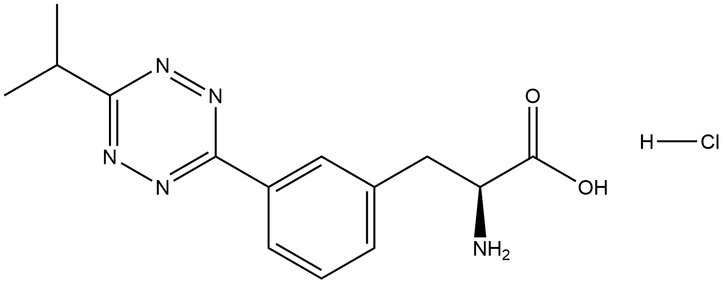 (S)-2-amino-3-(3-(6-isopropyl-1,2,4,5-tetrazin-3-yl)phenyl)propanoic acid hydrochloride Structure