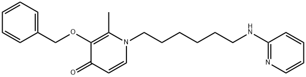 4(1H)-Pyridinone, 2-methyl-3-(phenylmethoxy)-1-[6-(2-pyridinylamino)hexyl]- Structure