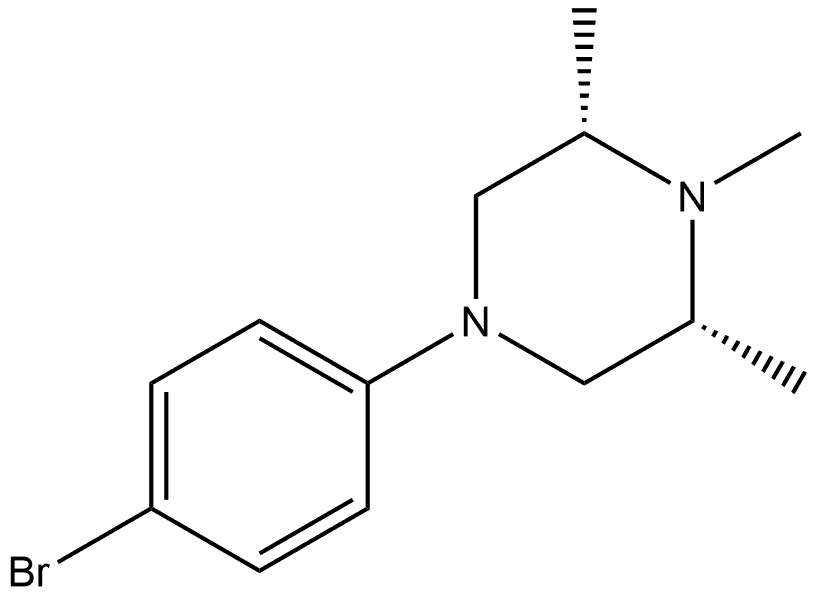 (2S,6R)-4-(4-bromophenyl)-1,2,6-trimethyl-piperazine Structure