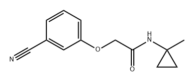 Acetamide, 2-(3-cyanophenoxy)-N-(1-methylcyclopropyl)- Structure