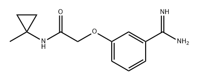 Acetamide, 2-[3-(aminoiminomethyl)phenoxy]-N-(1-methylcyclopropyl)- Structure