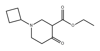 3-Piperidinecarboxylic acid, 1-cyclobutyl-4-oxo-, ethyl ester Structure