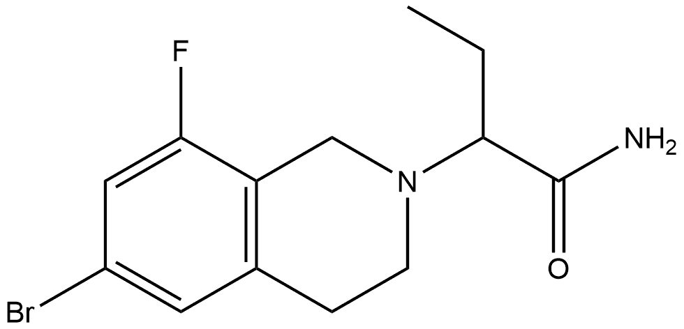 6-Bromo-α-ethyl-8-fluoro-3,4-dihydro-2(1H)-isoquinolineacetamide Structure