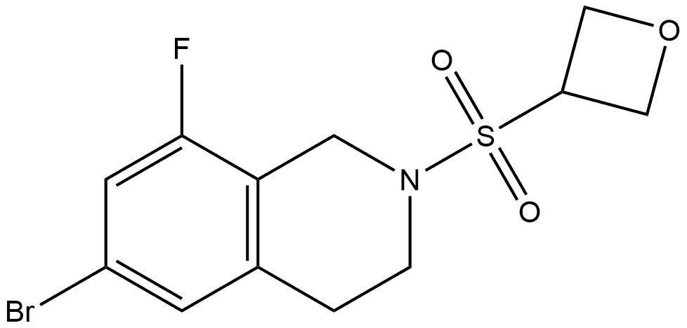 6-Bromo-8-fluoro-1,2,3,4-tetrahydro-2-(3-oxetanylsulfonyl)isoquinoline Structure