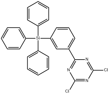 1,3,5-Triazine, 2,4-dichloro-6-[3-(triphenylsilyl)phenyl]- Structure