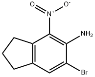 1H-Inden-5-amine, 6-bromo-2,3-dihydro-4-nitro- Structure