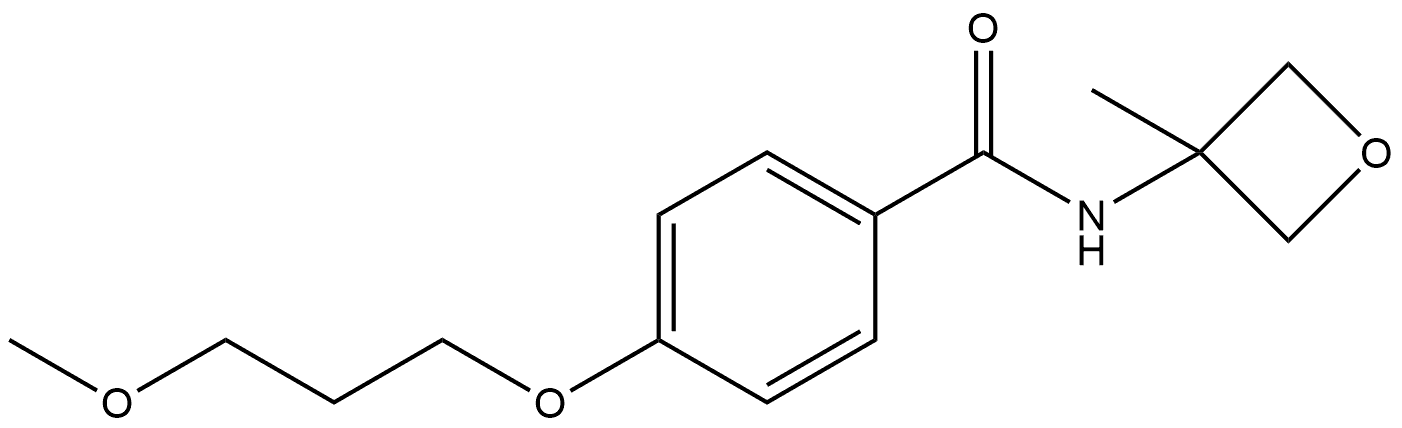 4-(3-Methoxypropoxy)-N-(3-methyl-3-oxetanyl)benzamide Structure