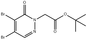 tert-butyl 2-(4,5-dibromo-6-oxo-1,6-dihydropyridazin-1-yl)acetate Structure