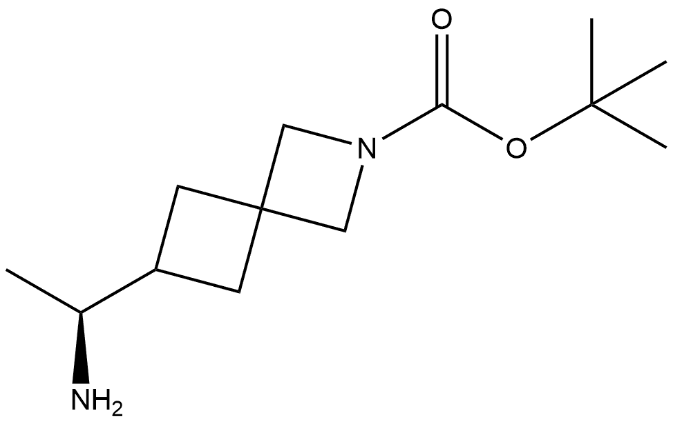 tert-butyl 6-[(1S)-1-aminoethyl]-2-azaspiro[3.3]heptane-2-carboxylate Structure