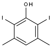 Phenol, 2,6-diiodo-3,5-dimethyl- Structure