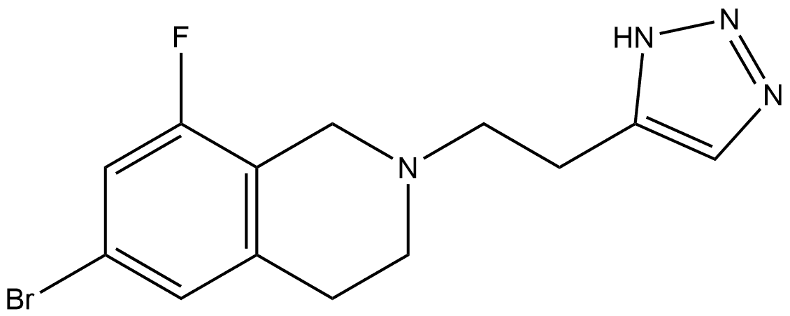 6-Bromo-8-fluoro-1,2,3,4-tetrahydro-2-[2-(1H-1,2,3-triazol-5-yl)ethyl]isoquinoline Structure