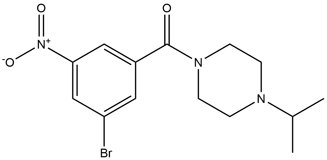 (3-bromo-5-nitrophenyl)(4-isopropylpiperazin-1-yl)methanone Structure