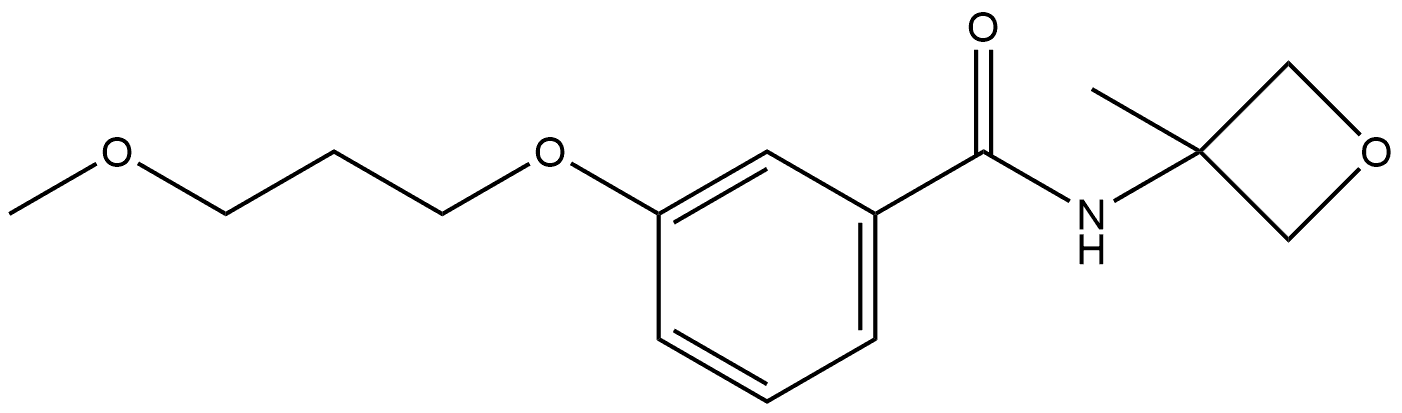 3-(3-Methoxypropoxy)-N-(3-methyl-3-oxetanyl)benzamide 구조식 이미지