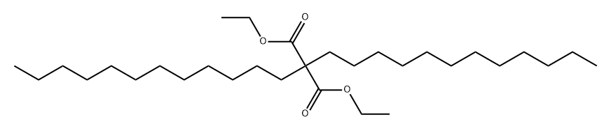 Propanedioic acid, 2,2-didodecyl-, 1,3-diethyl ester Structure