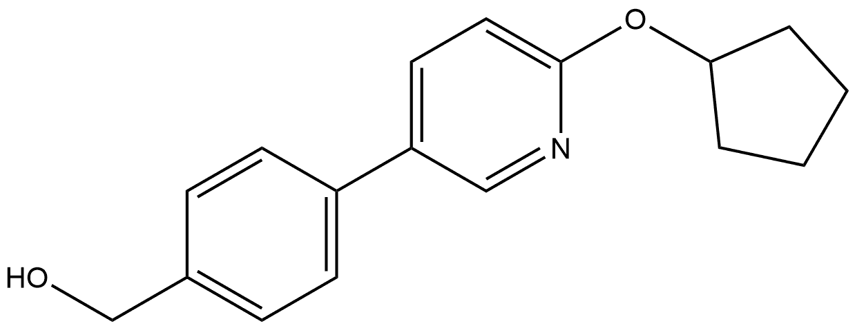 4-[6-(Cyclopentyloxy)-3-pyridinyl]benzenemethanol Structure