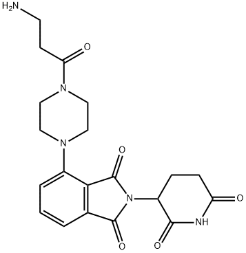 4-[4-(3-amino-1-oxopropyl)-1-piperazinyl]-2-(2,6-dioxo-3-piperidinyl)-1H-Isoindole-1,3(2H)-dione 구조식 이미지