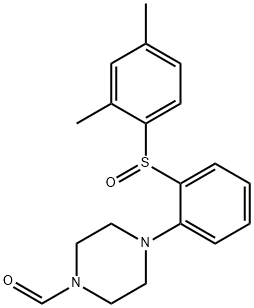 1-Piperazinecarboxaldehyde, 4-[2-[(2,4-dimethylphenyl)sulfinyl]phenyl]- 구조식 이미지