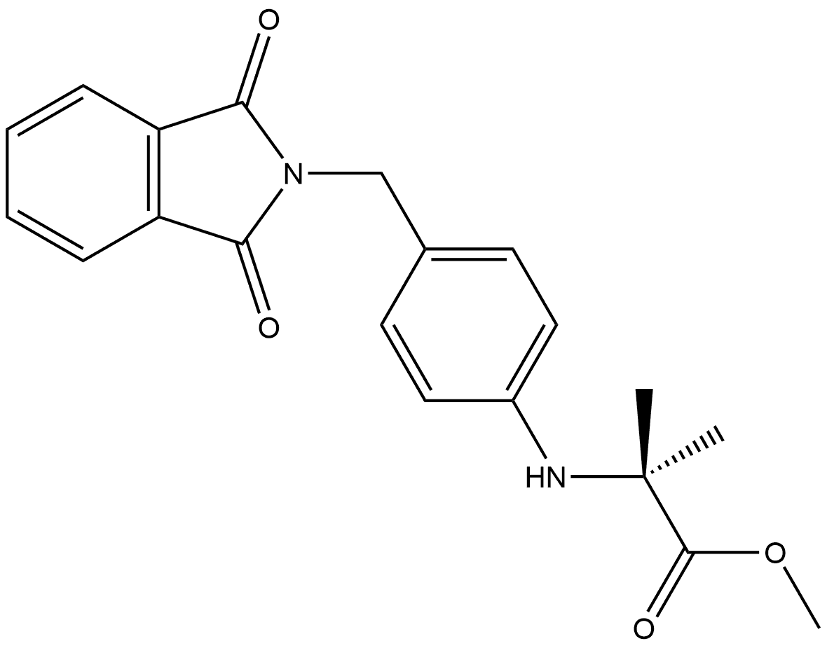 methyl 2-((4-((1,3-dioxoisoindolin-2-yl)methyl)phenyl)amino)-2-methylpropanoate Structure