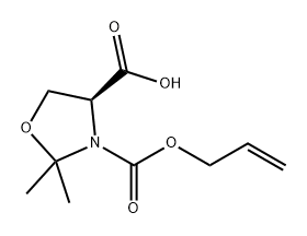 3,4-Oxazolidinedicarboxylic acid, 2,2-dimethyl-, 3-(2-propen-1-yl) ester, (4S)- Structure