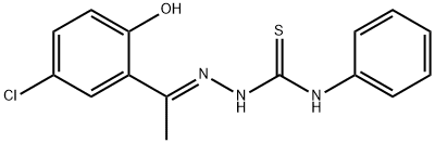 Hydrazinecarbothioamide, 2-[1-(5-chloro-2-hydroxyphenyl)ethylidene]-N-phenyl-, (2E)- Structure