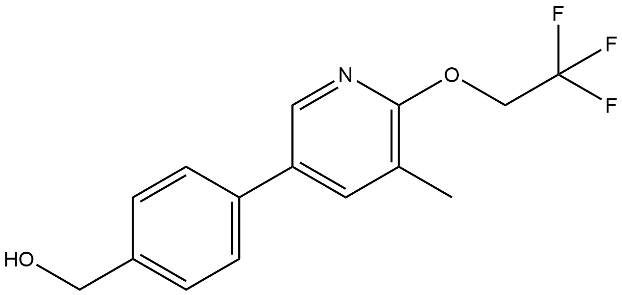 4-[5-Methyl-6-(2,2,2-trifluoroethoxy)-3-pyridinyl]benzenemethanol Structure