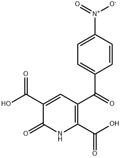 2,5-Pyridinedicarboxylic acid, 1,6-dihydro-3-(4-nitrobenzoyl)-6-oxo- Structure