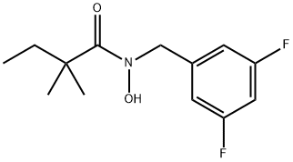 Butanamide, N-[(3,5-difluorophenyl)methyl]-N-hydroxy-2,2-dimethyl- Structure