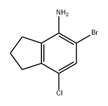 1H-Inden-4-amine, 5-bromo-7-chloro-2,3-dihydro- 구조식 이미지