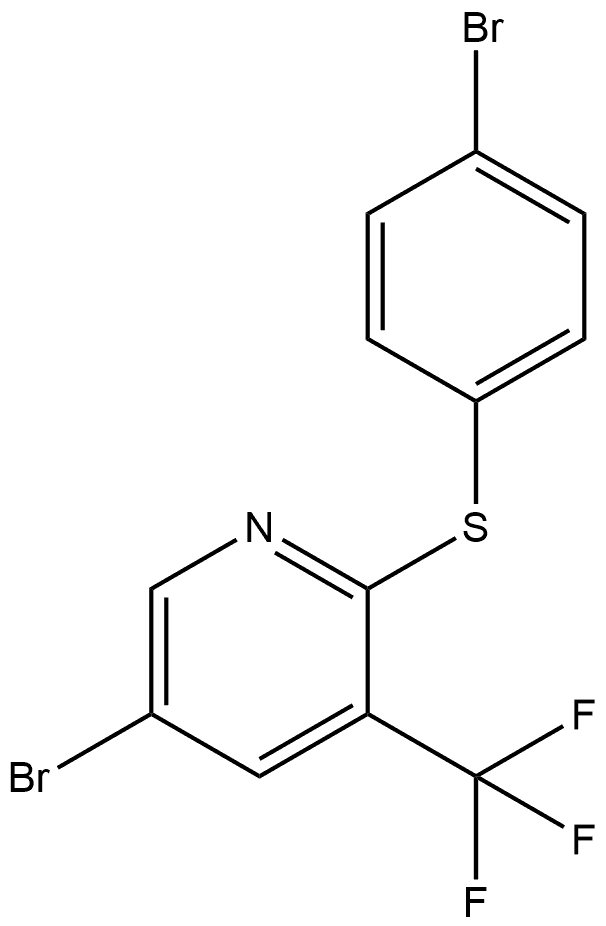 5-Bromo-2-[(4-bromophenyl)thio]-3-(trifluoromethyl)pyridine Structure