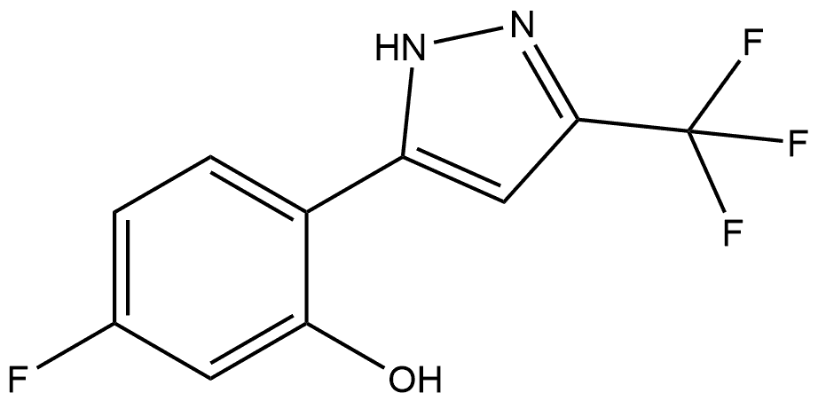 5-Fluoro-2-[3-(trifluoromethyl)-1H-pyrazol-5-yl]phenol Structure