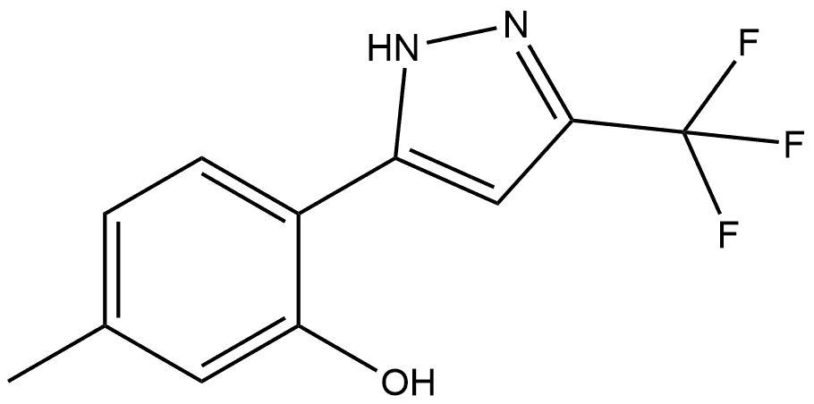 5-Methyl-2-[3-(trifluoromethyl)-1H-pyrazol-5-yl]phenol Structure