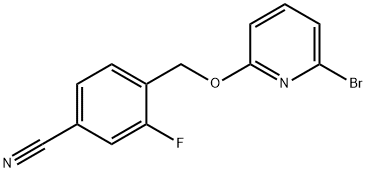 Benzonitrile, 4-[[(6-bromo-2-pyridinyl)oxy]methyl]-3-fluoro- 구조식 이미지