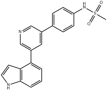 Methanesulfonamide, N-[4-[5-(1H-indol-4-yl)-3-pyridinyl]phenyl]- Structure