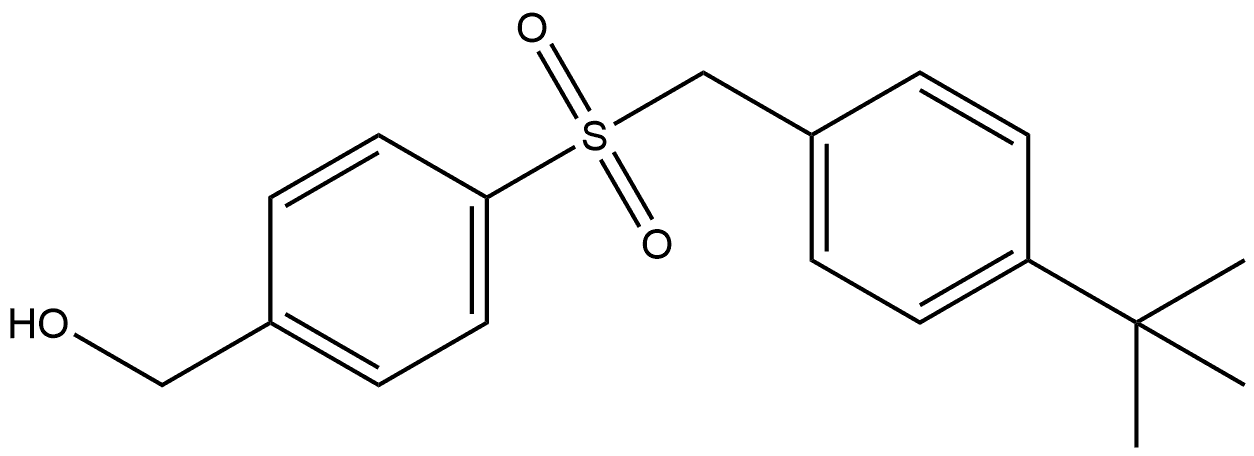 4-[[[4-(1,1-Dimethylethyl)phenyl]methyl]sulfonyl]benzenemethanol Structure