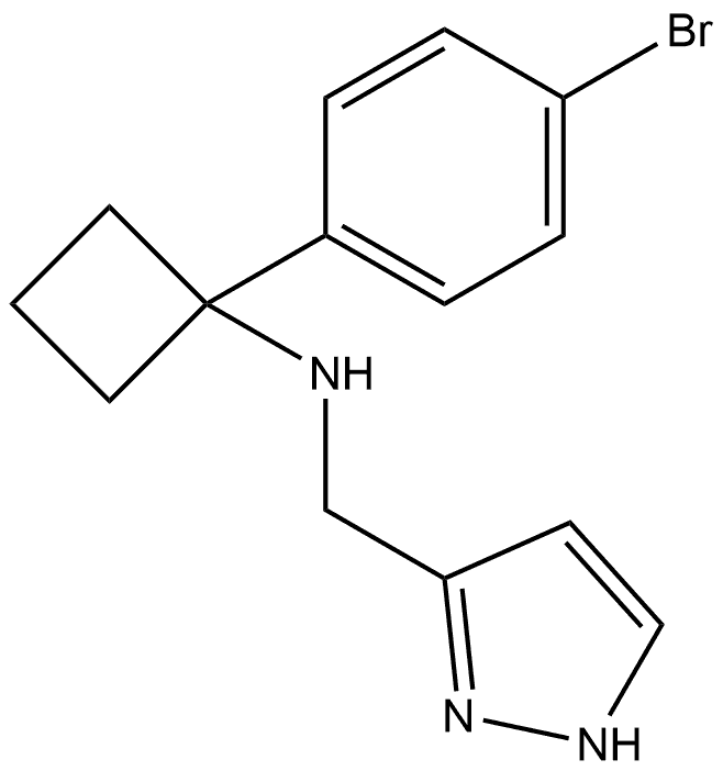 N-1-(4-Bromophenyl)cyclobutyl-1H-pyrazole-3-methanamine Structure