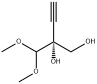 3-Butyne-1,2-diol, 2-(dimethoxymethyl)-, (2R)- Structure