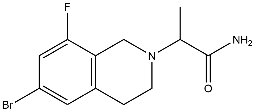 6-Bromo-8-fluoro-3,4-dihydro-α-methyl-2(1H)-isoquinolineacetamide Structure