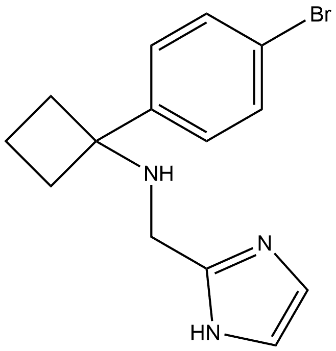 N-1-(4-Bromophenyl)cyclobutyl-1H-imidazole-2-methanamine Structure